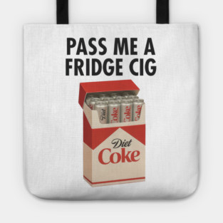 Diet Coke Fridge Cig – Vintage Pack Parody Graphic Tote