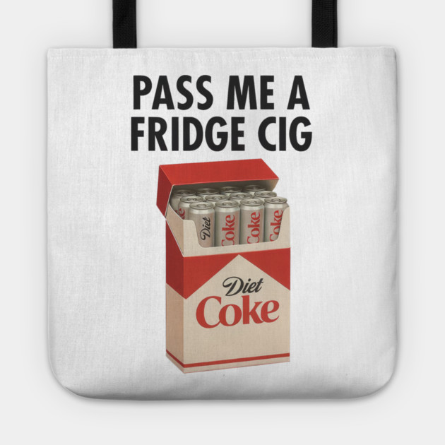Diet Coke Fridge Cig – Vintage Pack Parody Graphic Tote by Shit Post Hero