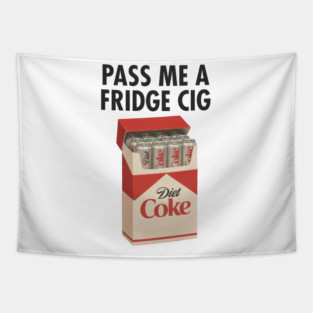 Diet Coke Fridge Cig – Vintage Pack Parody Graphic Tapestry