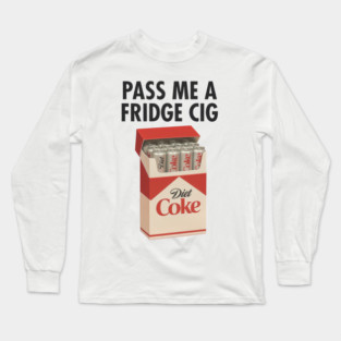 Diet Coke Fridge Cig – Vintage Pack Parody Graphic Long Sleeve T-Shirt