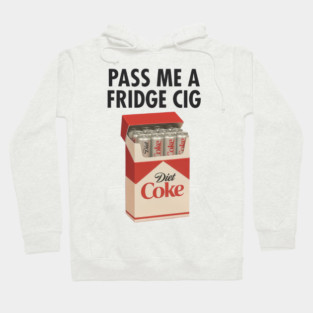 Diet Coke Fridge Cig – Vintage Pack Parody Graphic Hoodie