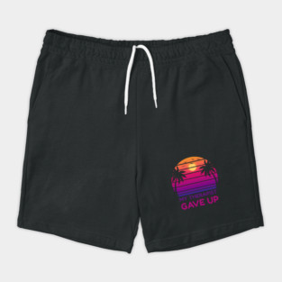 My Therapist Gave Up Retro Sunset Humor Shorts