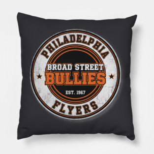 Philadelphia Flyers Broad Street Bullies Text Design Pillow