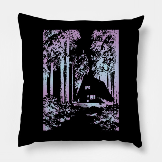 Enchanted Forest - Experimental Color Art Pillow by TuncGK