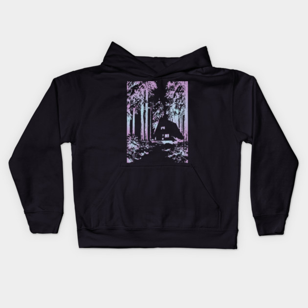 Enchanted Forest - Experimental Color Art Kids Hoodie by TuncGK