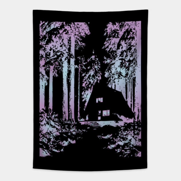 Enchanted Forest - Experimental Color Art Tapestry by TuncGK