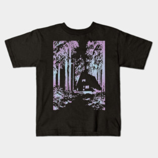 Enchanted Forest - Experimental Color Art Kids T-Shirt