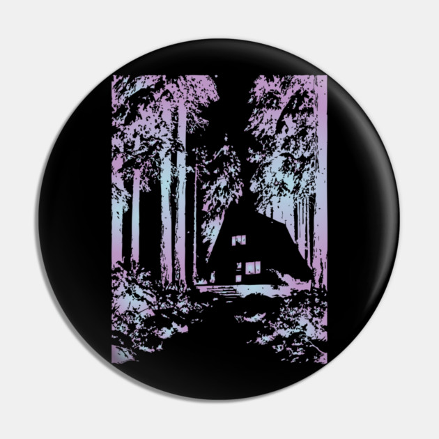 Enchanted Forest - Experimental Color Art Pin by TuncGK