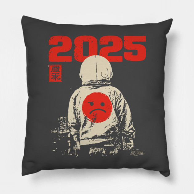 Goodbye 2025 - Wabi Sabi New Year Pillow by TuncGK