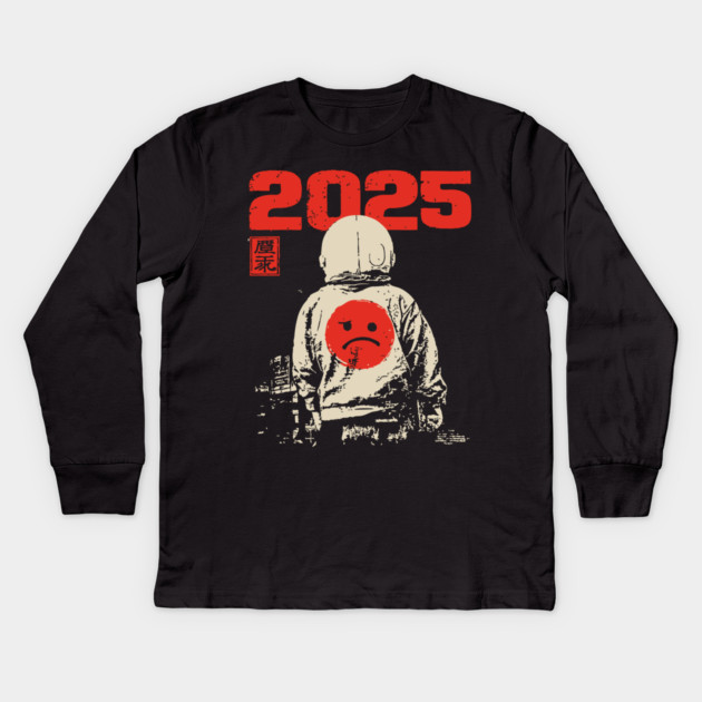 Goodbye 2025 - Wabi Sabi New Year Kids Long Sleeve T-Shirt by TuncGK