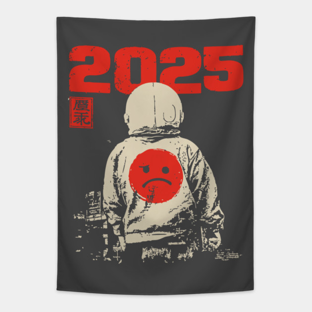Goodbye 2025 - Wabi Sabi New Year Tapestry by TuncGK