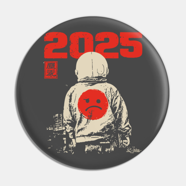 Goodbye 2025 - Wabi Sabi New Year Pin by TuncGK