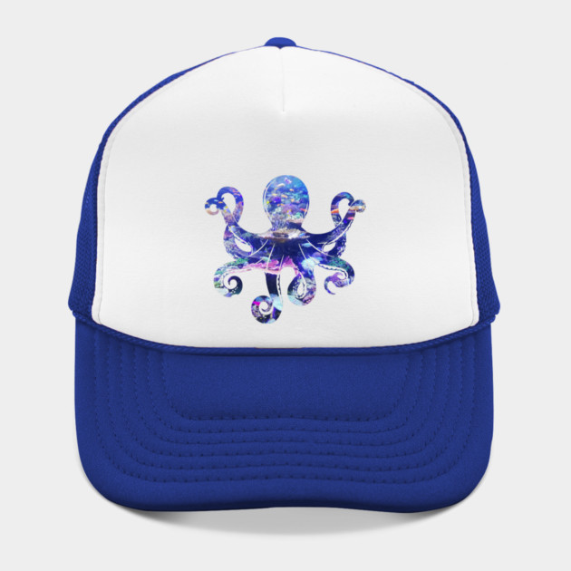 Octopus silhouette filled with colorful ocean life by Luxinda