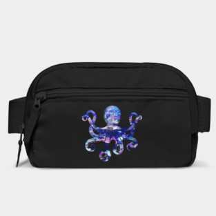 Octopus silhouette filled with colorful ocean life Bag