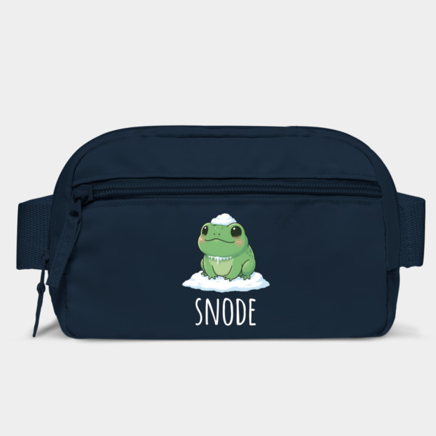 Adorable little snowed-on frog saying "snode" by Luxinda