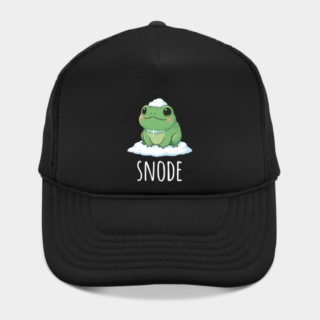 Adorable little snowed-on frog saying "snode" by Luxinda