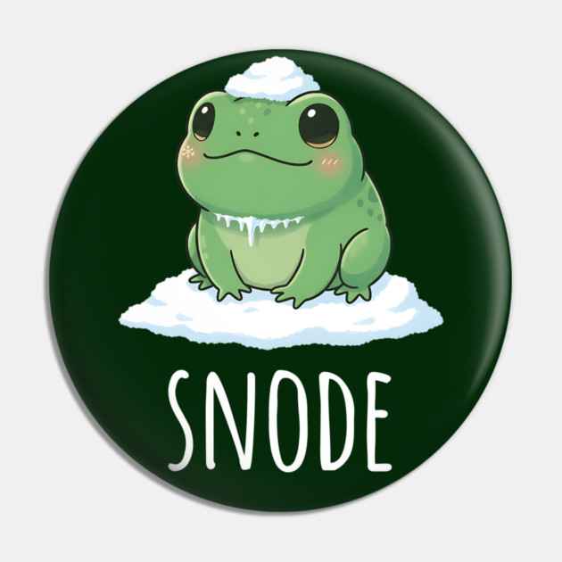 Adorable little snowed-on frog saying "snode" Pin by Luxinda