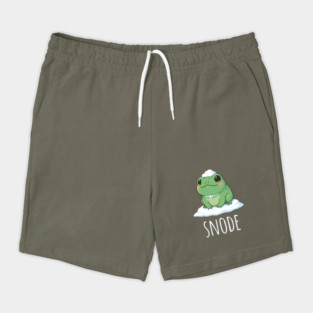 Adorable little snowed-on frog saying "snode" Shorts
