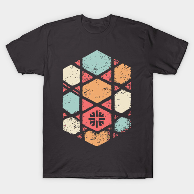 Japanese Asanoha Pattern | Geometric Hexagon T-Shirt by TuncGK