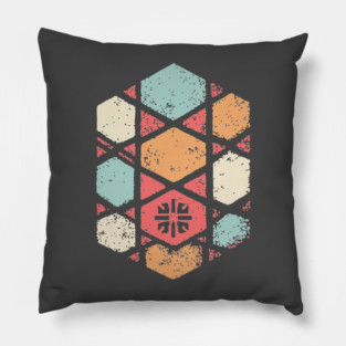 Japanese Asanoha Pattern | Geometric Hexagon Pillow