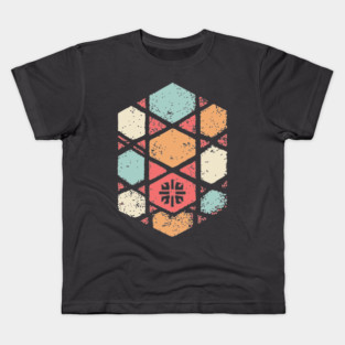 Japanese Asanoha Pattern | Geometric Hexagon Kids T-Shirt