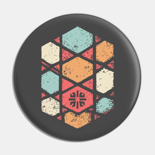 Japanese Asanoha Pattern | Geometric Hexagon Pin by TuncGK