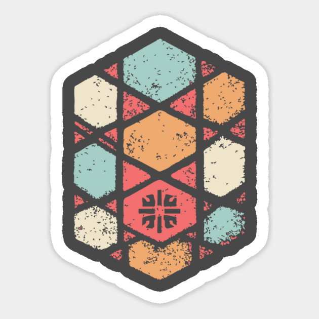 Japanese Asanoha Pattern | Geometric Hexagon Magnet by TuncGK