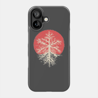 Japanese Style Graphic Snowflake | Abstract Winter Art Phone Case