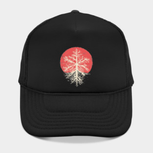Japanese Style Graphic Snowflake | Abstract Winter Art Hat