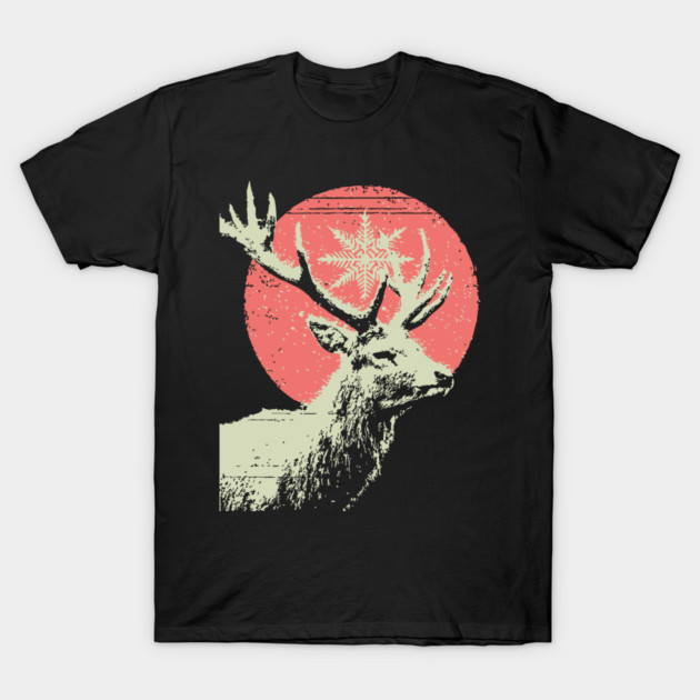 Aesthetic Vaporwave Deer | Retro Pixel Stag T-Shirt by TuncGK