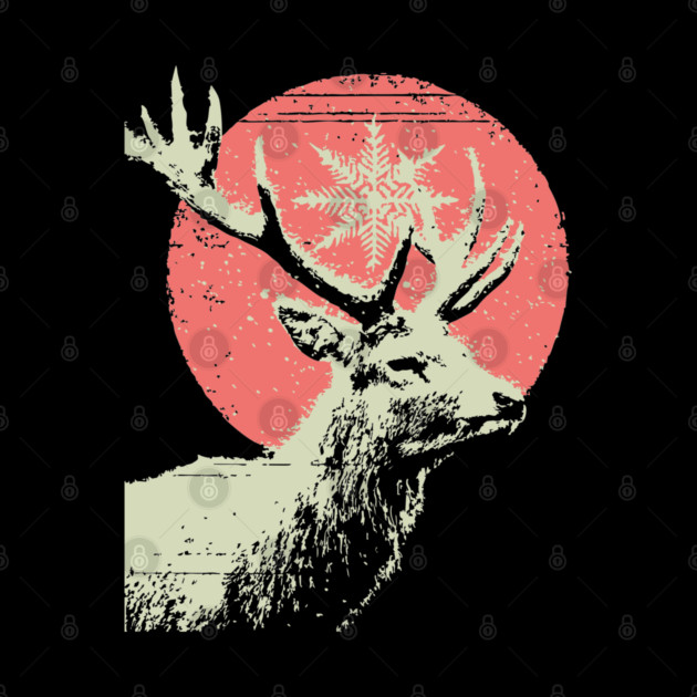 Aesthetic Vaporwave Deer | Retro Pixel Stag by TuncGK