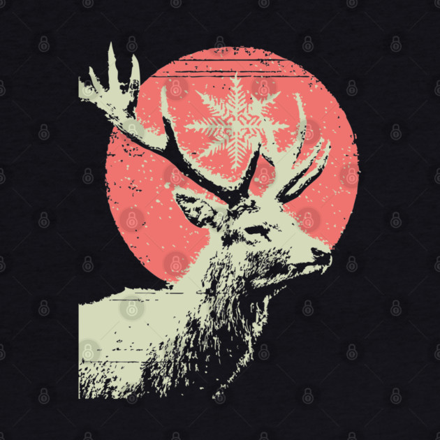 Aesthetic Vaporwave Deer | Retro Pixel Stag by TuncGK
