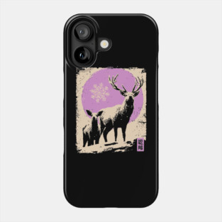 Majestic Winter Stag | Christmas Reindeer Portrait Phone Case
