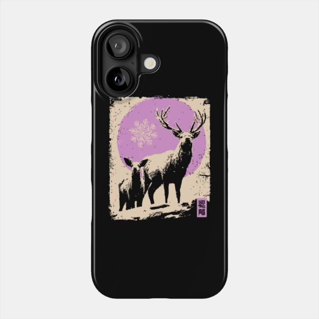 Majestic Winter Stag | Christmas Reindeer Portrait Phone Case by TuncGK
