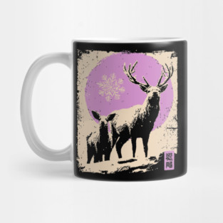 Majestic Winter Stag | Christmas Reindeer Portrait Mug
