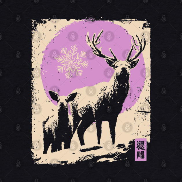 Majestic Winter Stag | Christmas Reindeer Portrait by TuncGK