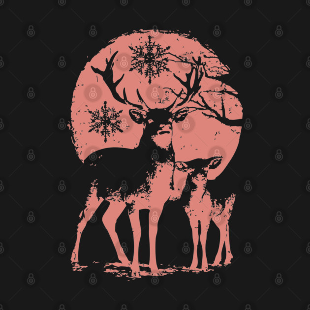 Winter Deer in Snow | Japanese Christmas Aesthetic by TuncGK