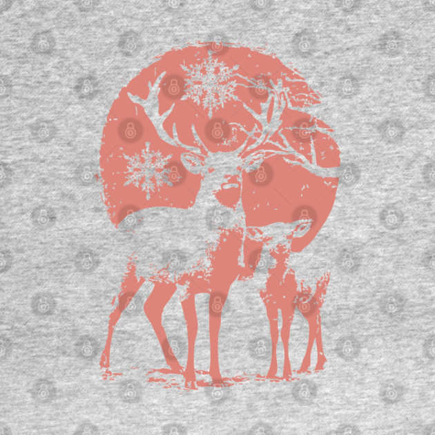 Winter Deer in Snow | Japanese Christmas Aesthetic by TuncGK