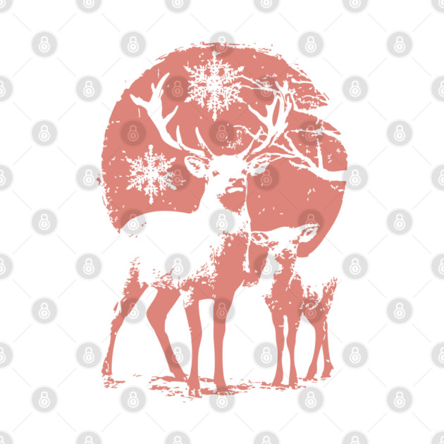 Winter Deer in Snow | Japanese Christmas Aesthetic by TuncGK