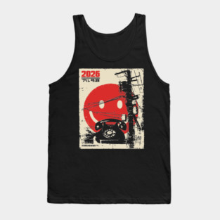 Welcome 2026 - Brutalist Industrial Smiley Face Tank Top