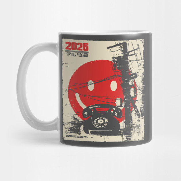 Welcome 2026 - Brutalist Industrial Smiley Face by TuncGK