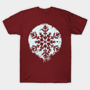 Minimalist Winter Snowflake | Geometric Snow Design T-Shirt
