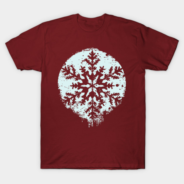 Minimalist Winter Snowflake | Geometric Snow Design T-Shirt by TuncGK