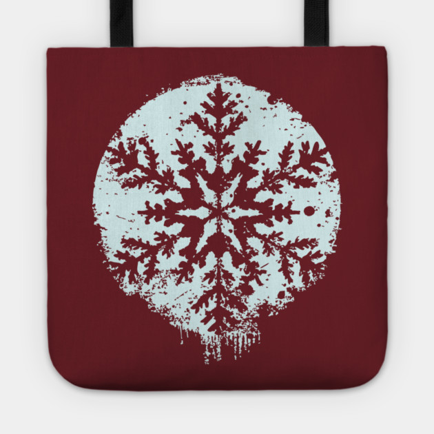 Minimalist Winter Snowflake | Geometric Snow Design Tote by TuncGK