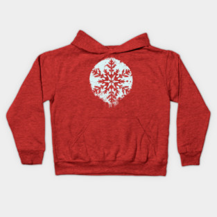 Minimalist Winter Snowflake | Geometric Snow Design Kids Hoodie
