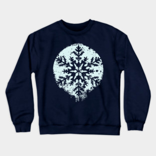 Minimalist Winter Snowflake | Geometric Snow Design Crewneck Sweatshirt