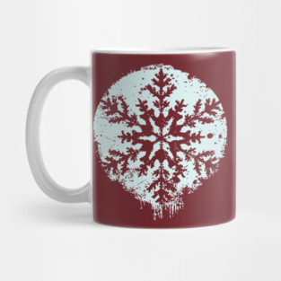 Minimalist Winter Snowflake | Geometric Snow Design Mug