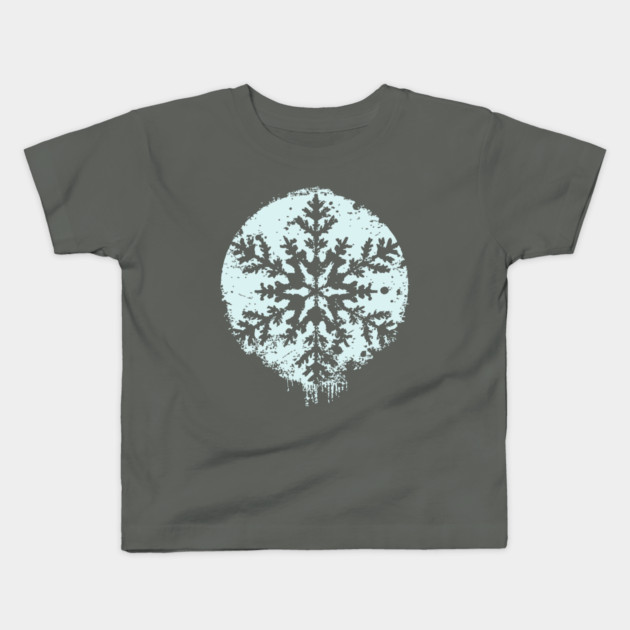 Minimalist Winter Snowflake | Geometric Snow Design Kids T-Shirt by TuncGK