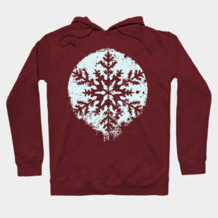 Minimalist Winter Snowflake | Geometric Snow Design Hoodie