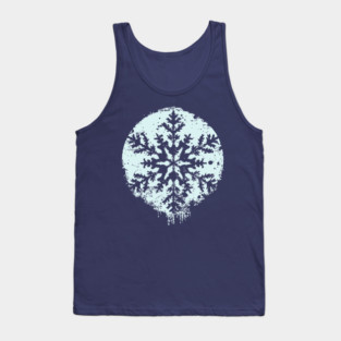 Minimalist Winter Snowflake | Geometric Snow Design Tank Top